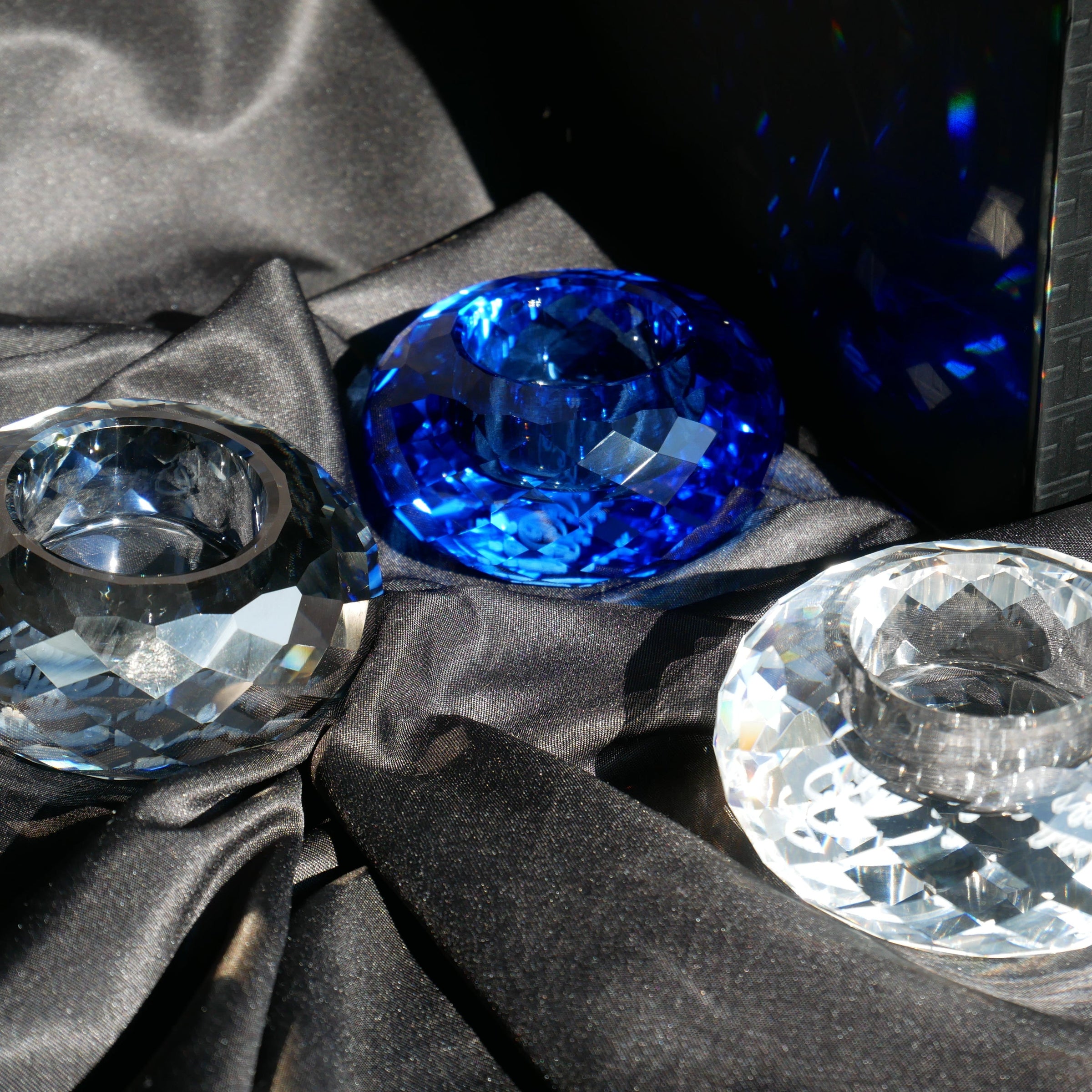 クリスタルティーライトホルダー 3色展開