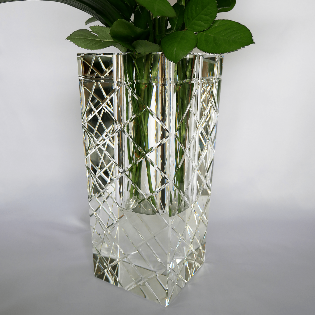 パラッツォ クリスタル 花瓶「クリア」14 x 14 x 30 cm – Palazzo パラッツォ クリスタル 花瓶「クリア」14 x 14 x 30 cm – Palazzo