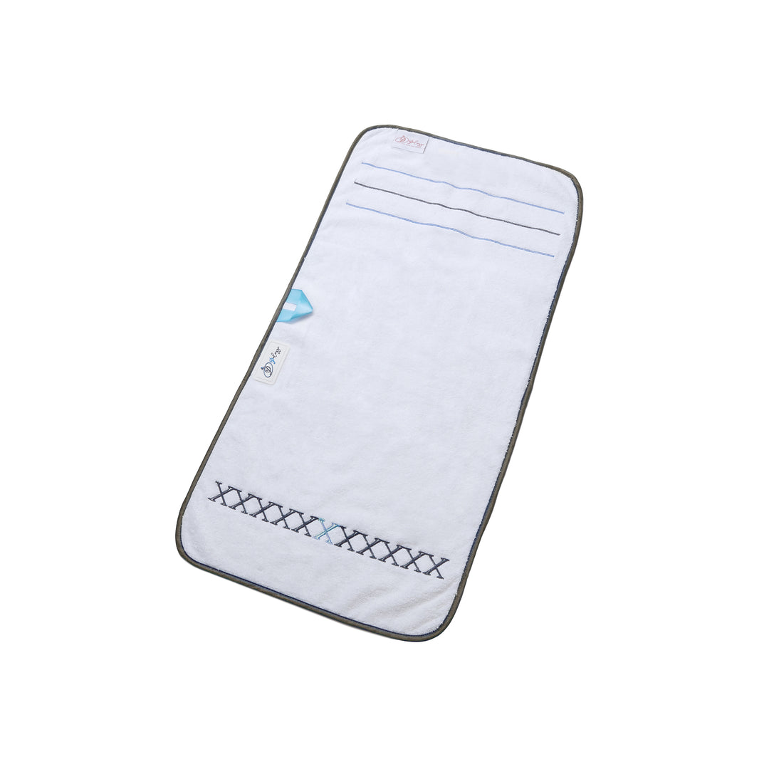 Towel set dark gray/light blue